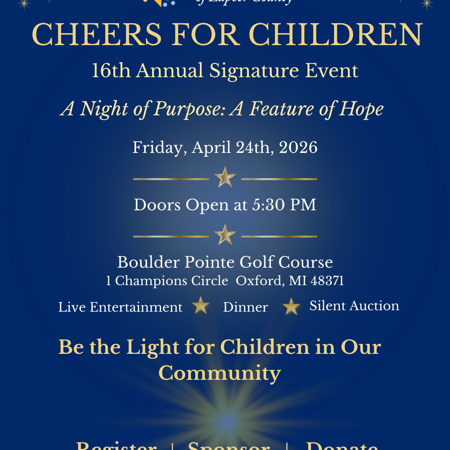 Cheers for Children 2026 - logo